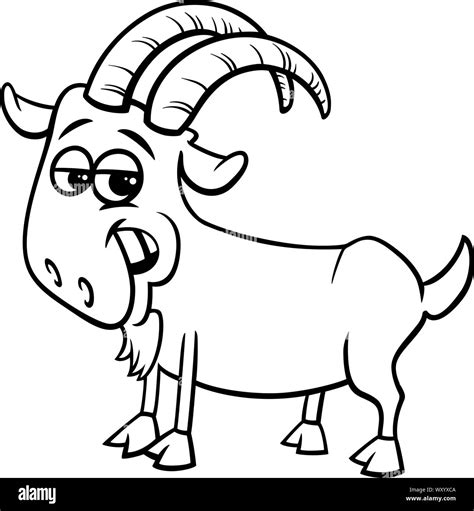 black goat pic|goat cartoon black and white.